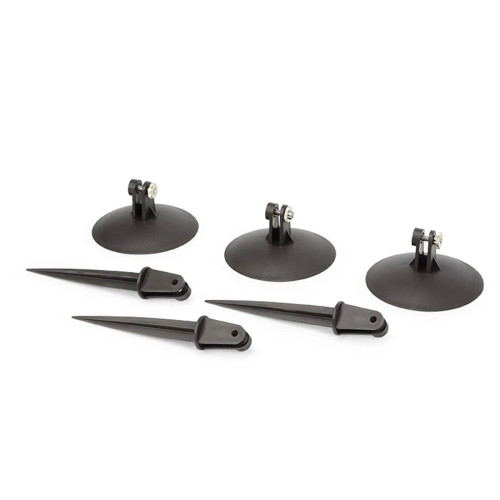 Detailed view of the included screws and anchors, designed for securing the spotlight bases to a variety of surfaces. Detailed view of the included screws and anchors, designed for securing the spotlight bases to a variety of surfaces.