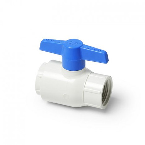 3/4 inch PVC ball valve with female threads both ends 3/4 inch PVC ball valve with female threads both ends
