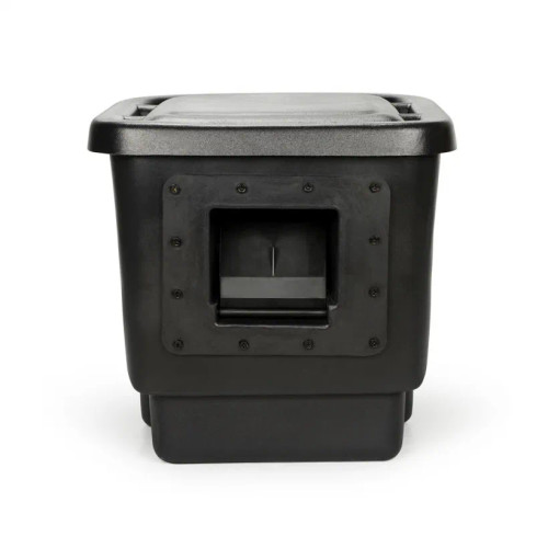 Front view of Signature Series 200 Pond Skimmer, showcasing the durable skimmer body designed to efficiently remove debris and leaves from the surface of a pond, ensuring clean and clear water.