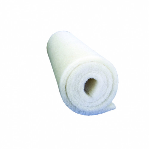 Side profile of Coarse Filter Media Roll – 2" Thick – 10' L x 56" W (305 x 142 cm), highlighting the thickness and sturdiness of the material, perfect for heavy-duty filtration in larger ponds to efficiently remove coarse debris. Side profile of Coarse Filter Media Roll – 2" Thick – 10' L x 56" W (305 x 142 cm), highlighting the thickness and sturdiness of the material, perfect for heavy-duty filtration in larger ponds to efficiently remove coarse debris.