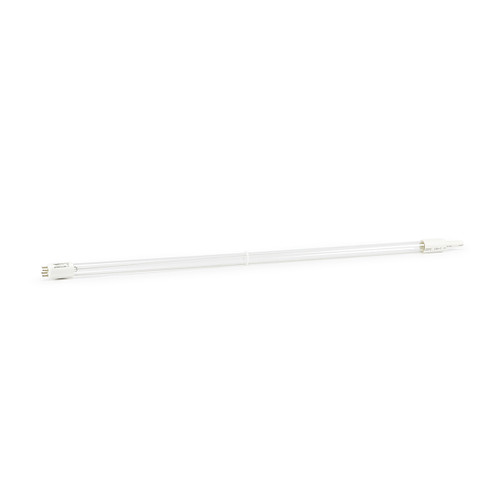 Side profile of UltraKlear 2500 28-Watt High-Output UV Bulb, highlighting the bulb’s length and robust construction, engineered for long-lasting performance in larger pond filtration systems. Side profile of UltraKlear 2500 28-Watt High-Output UV Bulb, highlighting the bulb’s length and robust construction, engineered for long-lasting performance in larger pond filtration systems.