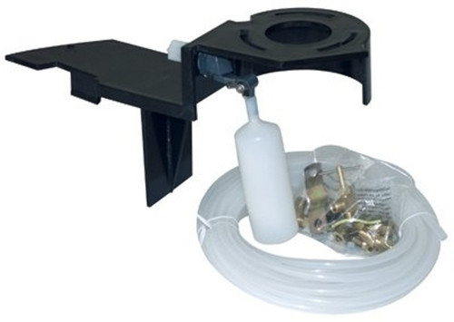 Front view of Mechanical Water Leveler, showcasing the intake and adjustment mechanism, designed to maintain consistent water levels in pond systems by automatically adding water as needed to prevent overflow. Front view of Mechanical Water Leveler, showcasing the intake and adjustment mechanism, designed to maintain consistent water levels in pond systems by automatically adding water as needed to prevent overflow.