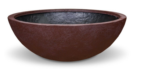 Side profile of the 60-inch Merlot Fountain Bowl, highlighting the gently curved silhouette and deep bowl shape designed for elegant water features. Side profile of the 60-inch Merlot Fountain Bowl, highlighting the gently curved silhouette and deep bowl shape designed for elegant water features.
