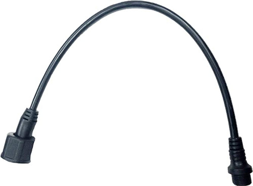 Front view of the RF-to-RGB adapter showing its compact black plastic housing with RF antenna plugged in and RGB output connector ports visible. Front view of the RF-to-RGB adapter showing its compact black plastic housing with RF antenna plugged in and RGB output connector ports visible.