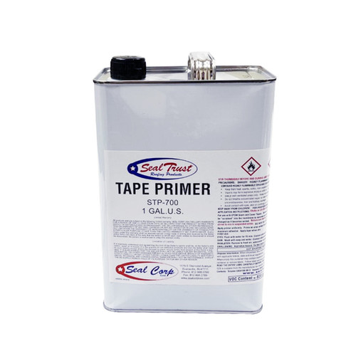 Front view of a 1-gallon EPDM primer can showing the full product label with brand name, volume (‘1 Gallon’), and safety icons. Front view of a 1-gallon EPDM primer can showing the full product label with brand name, volume (‘1 Gallon’), and safety icons.