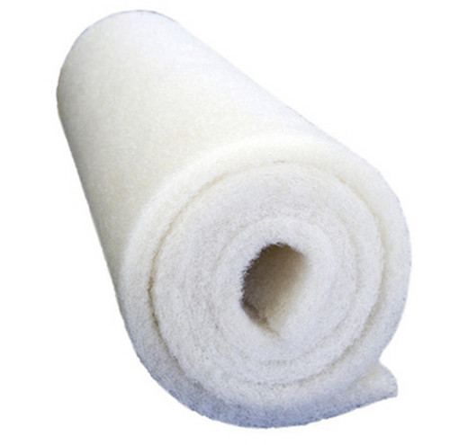 Side profile of the filter media half roll, highlighting its 1.25″ thickness and the uniform depth of the pleated pad as the layers wrap around the core. Side profile of the filter media half roll, highlighting its 1.25″ thickness and the uniform depth of the pleated pad as the layers wrap around the core.