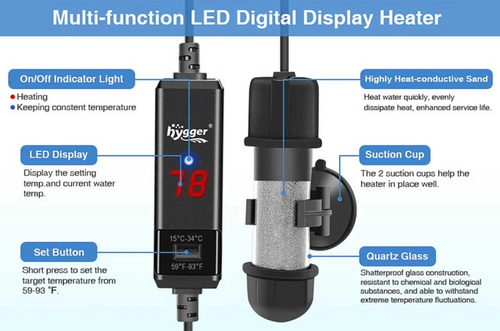 100 Watt Submersible Aquarium Heater