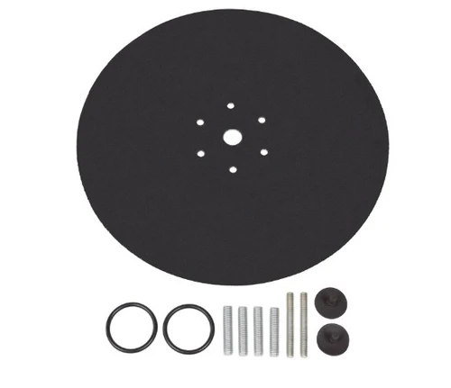 Windmill diaphragm kit with rubber membrane, O-rings, bolts, and replacement hardware for aeration system maintenance.