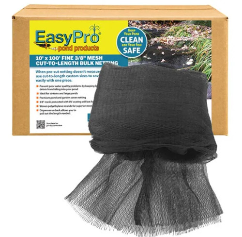 3/8" Fine Mesh / 10' X 100' Premium Pond Cover Netting