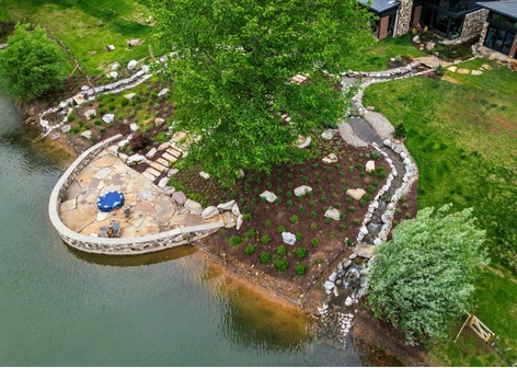 Custom pond under construction