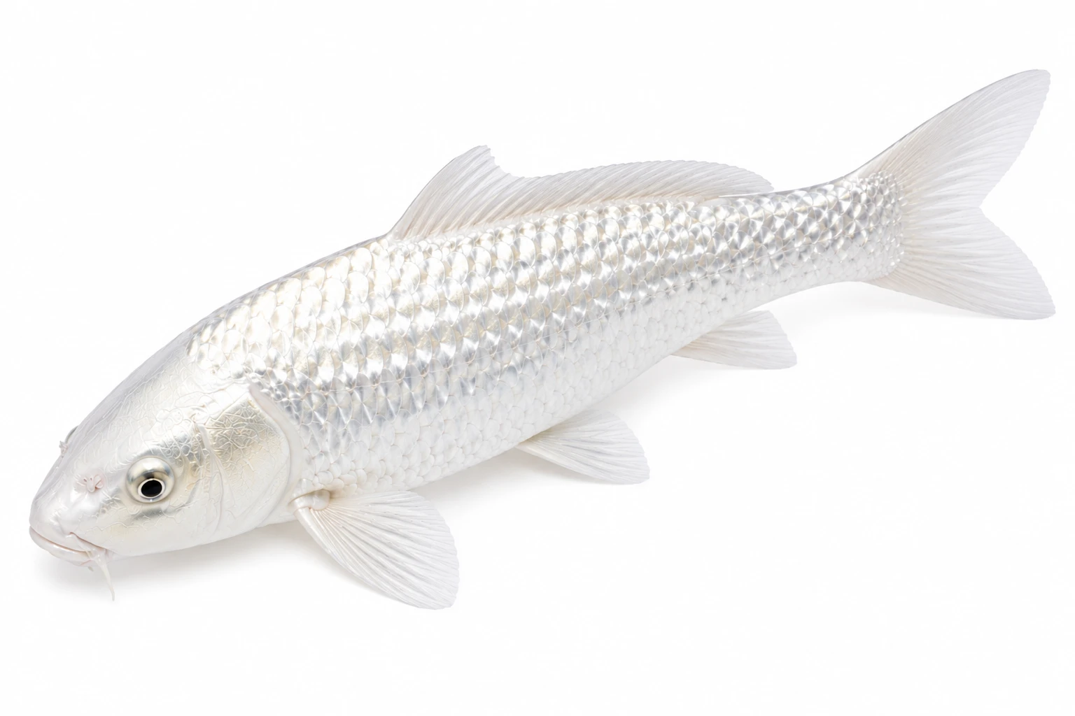 Shop for Ginrin Platinum Ogon koi fish online from Fitz’s Fish Ponds.
