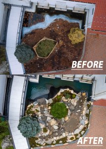 Project Spotlight : "The Blend": A Fishless Pond and Retaining Wall-image-3