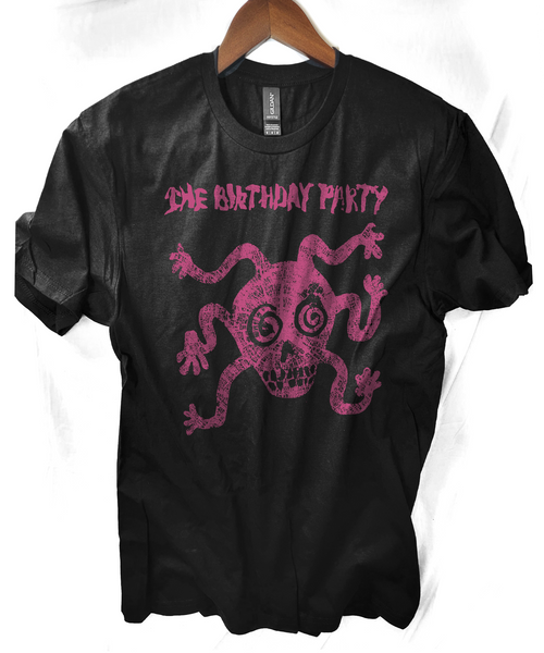 Birthday Party  short sleeve  t shirt on black  Tee  boys next door nick cave rowland howard