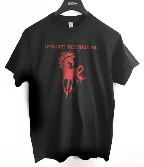 Unicorn Records t shirt  black flag damaged