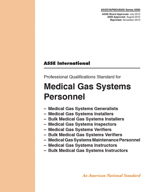 ASSE/IAPMO/ANSI Series 6000-2012