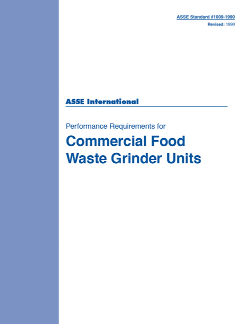 ASSE Standard #1009-1990 (Download)