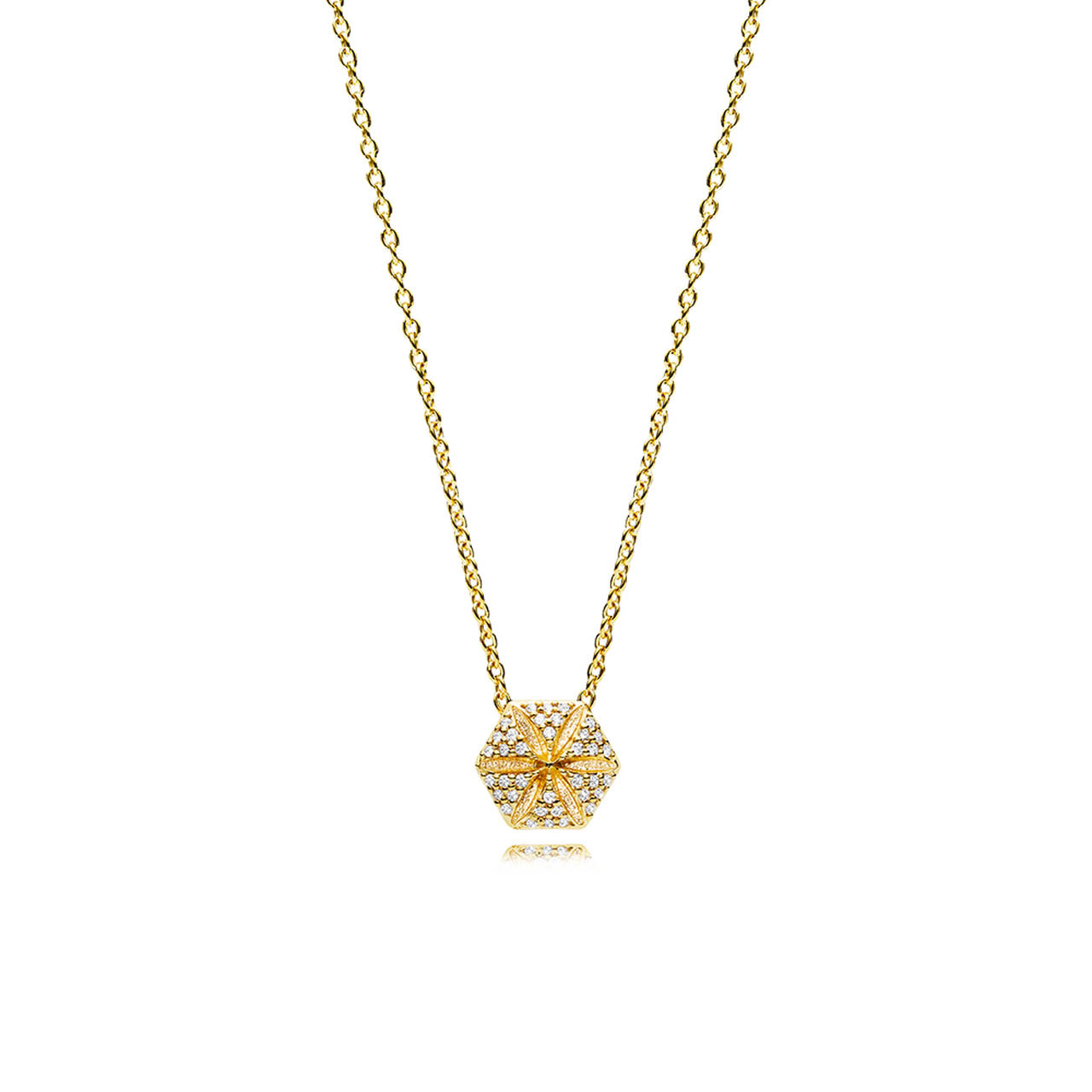 Utzon Jewellery Smykker – Hexagon halskæde i guld