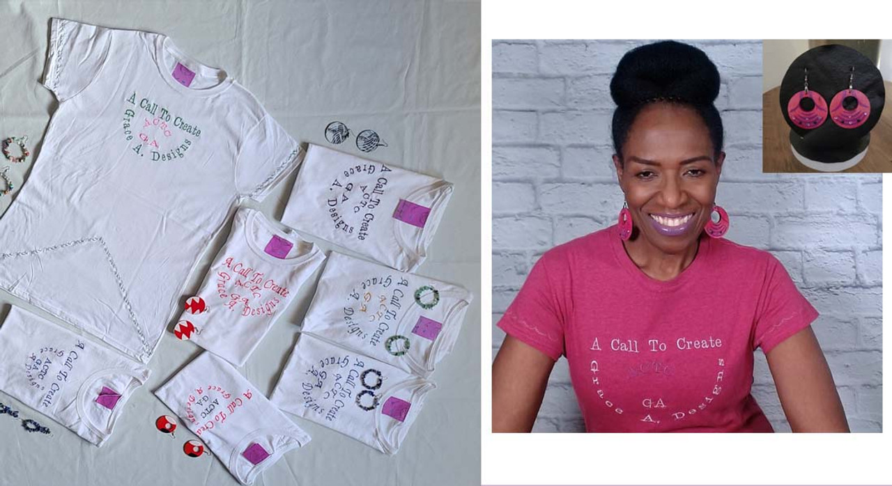 ACTC - Pink T-shirt/buy matching Earrings