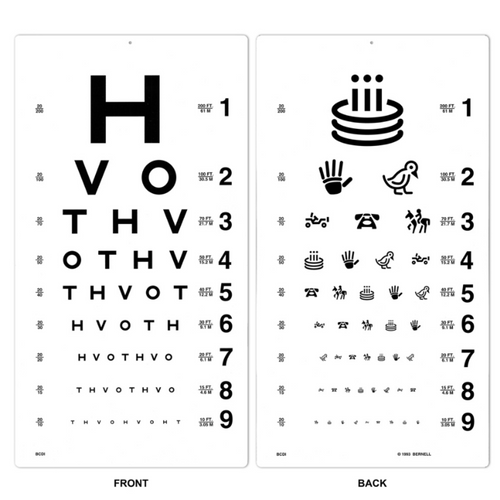 Bernell Brenell HOTV Distance Test – Available through INNOVA, Canada's trusted source for ophthalmic equipment and supplies.