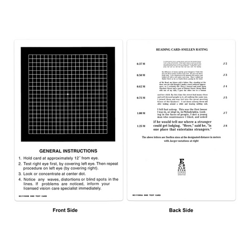 Bernell Amsler Grid SMD Test Card Black