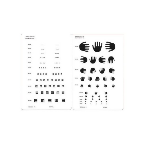 Tumbling E & Hands Test Card
