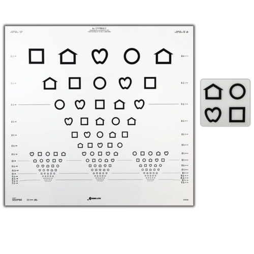 Good Lite LEA SYMBOLS 15 Line Translucent ETDRS Chart Set