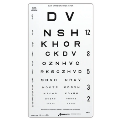 Feinbloom Chart, Low Vision Reading Chart