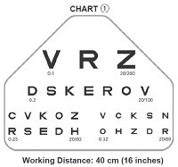 NIDEK Nearpoint Rotochart & Holder Lettres, chiffres, et "C" rotatif pour Rt-5100/Rt-3100