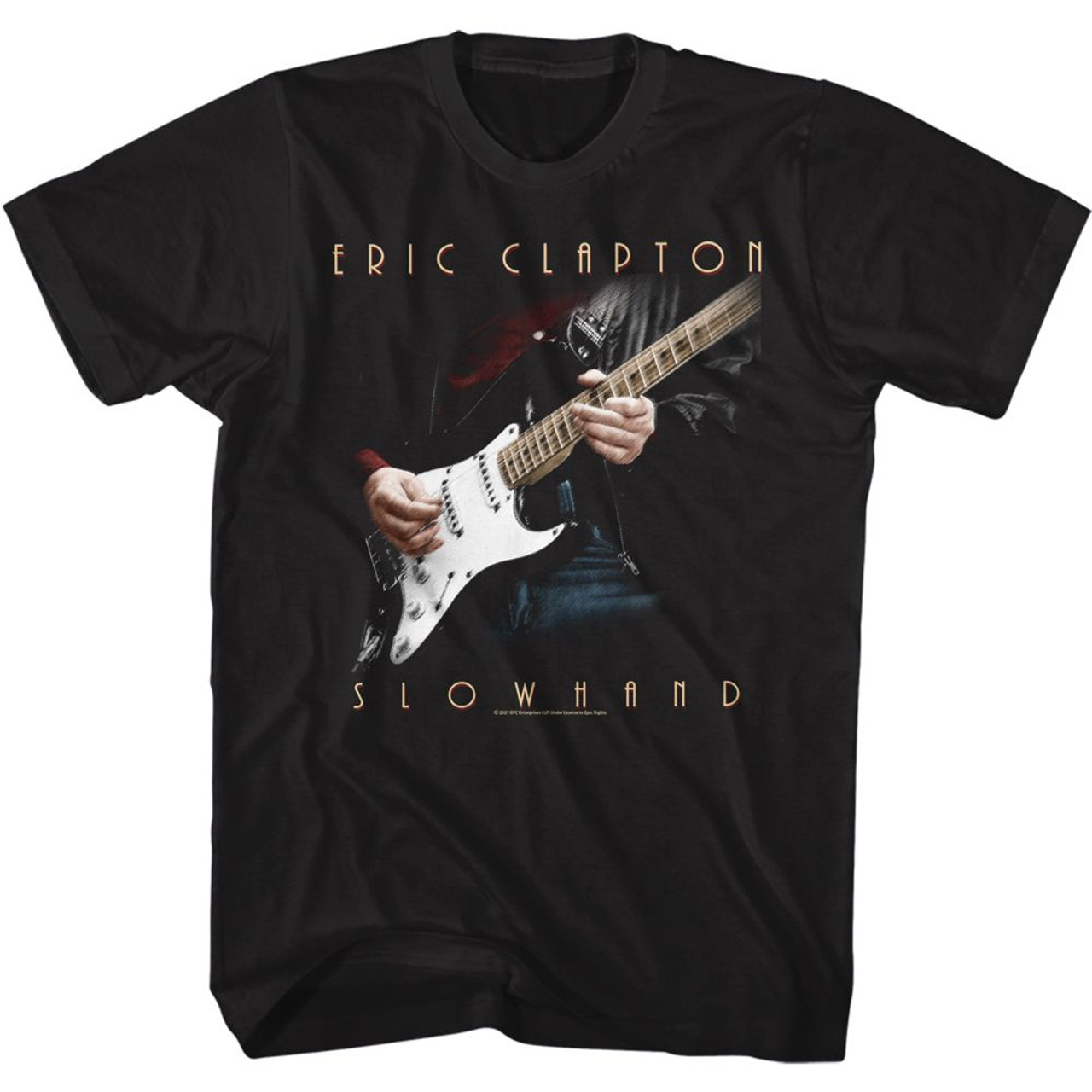 Eric Clapton Slowhand Black Adult T-Shirt