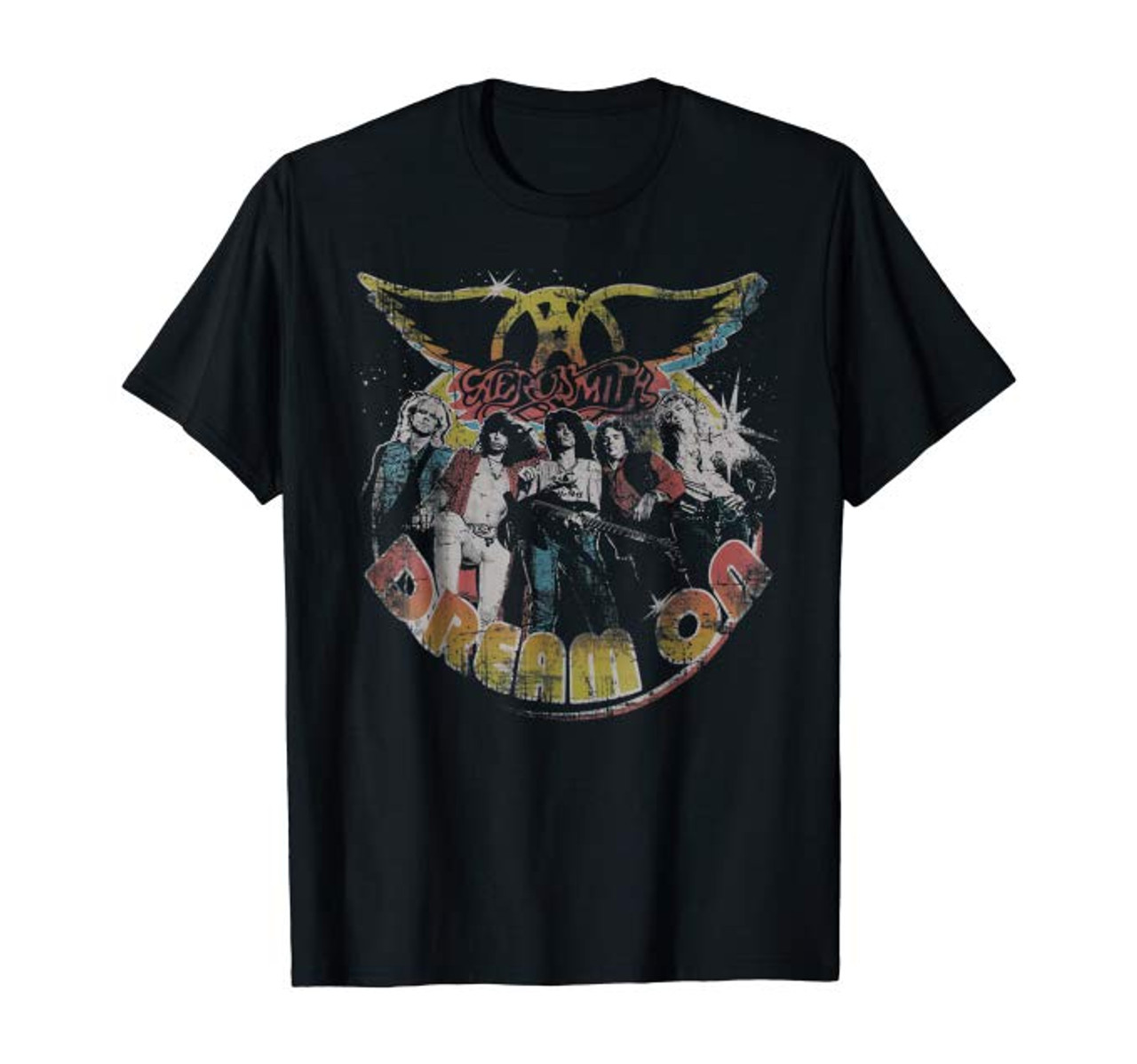 Aerosmith Dream On Faded Adult T-Shirt
