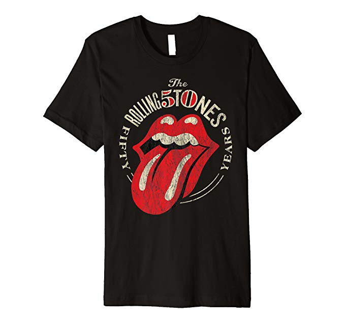Rolling Stones 50th Anniversary Logo Adult T-Shirt
