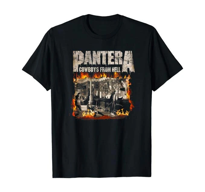 Pantera Official Cowboys From Hell Cover Fire T-Shirt