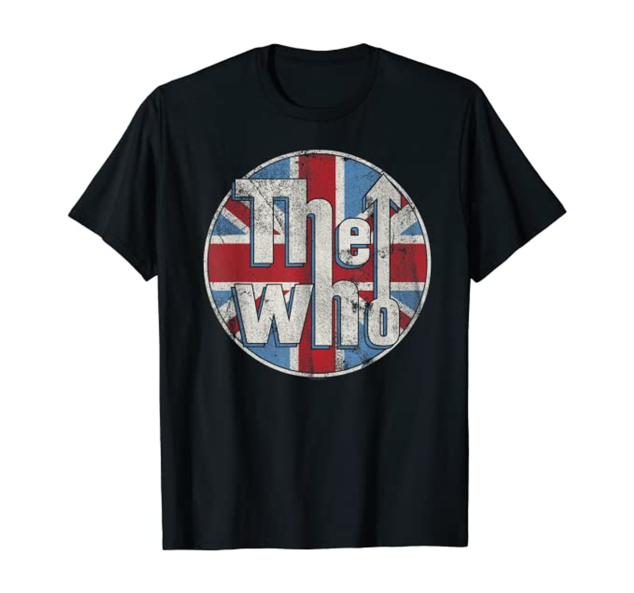 The Who Official Distressed Union Jack Circle Logo T-Shirt