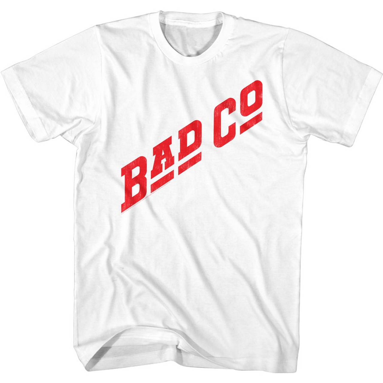 Bad Company Red Logo White Adult T-Shirt