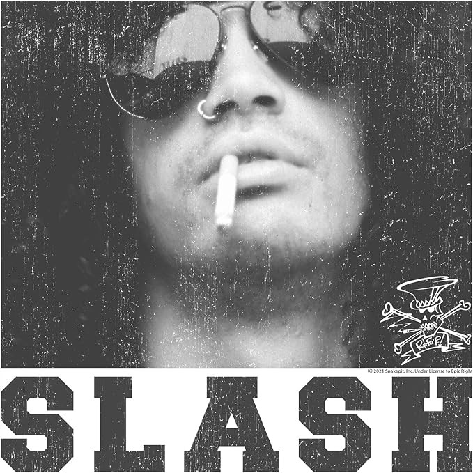 slash cigarette Slash Guns N Roses Smoking Slash White Adult T-Shirt