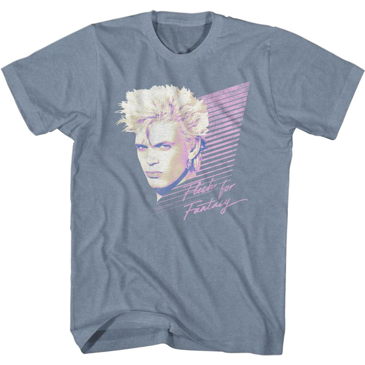 Billy Idol Flesh For Fantasy Indigo Heather Adult T-Shirt