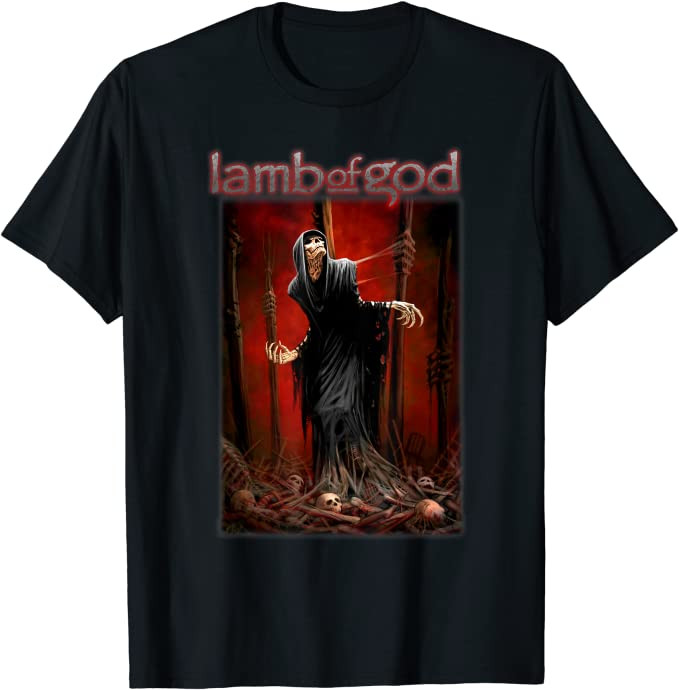 T-shirt Lamb Of God Vintage - Taille M, Noir, Logo Groupe - Occasion Bon état