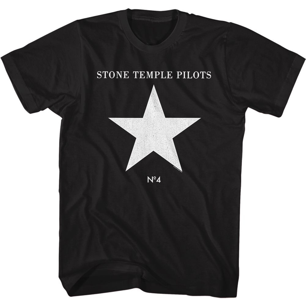 Stone Temple Pilots Number 4 Black Adult T-Shirt