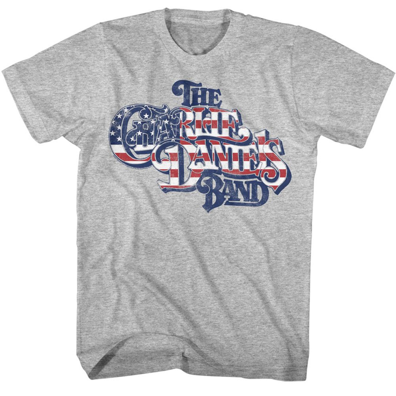 Charlie Daniels Band Flag Logo Gray Heather T-Shirt