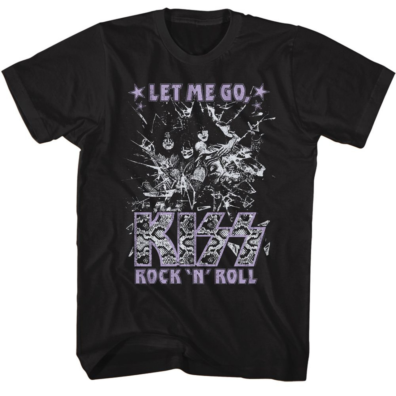 Kiss Glass Breaking Black T-Shirt