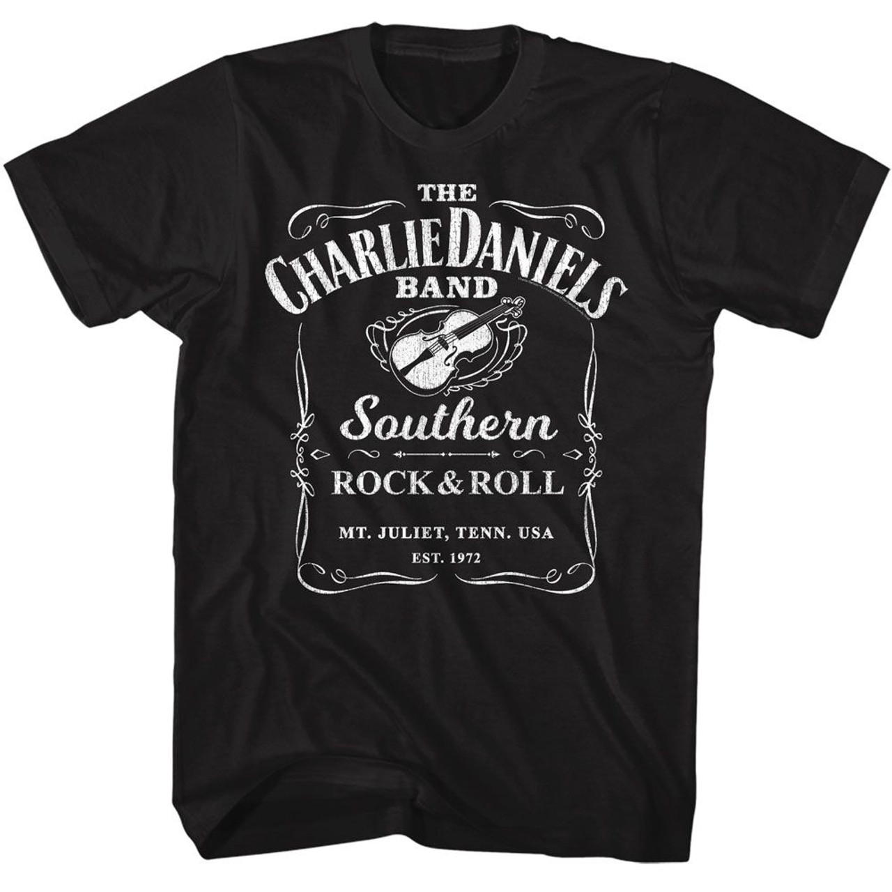 Charlie Daniels Band Label Black T-Shirt