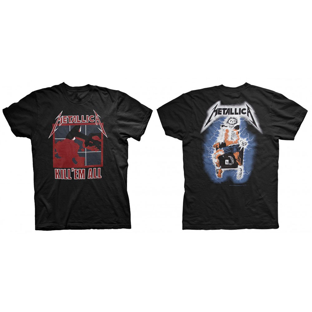 Metallica Unisex T-Shirt Kill 'Em All (Back Print) - Official Band
