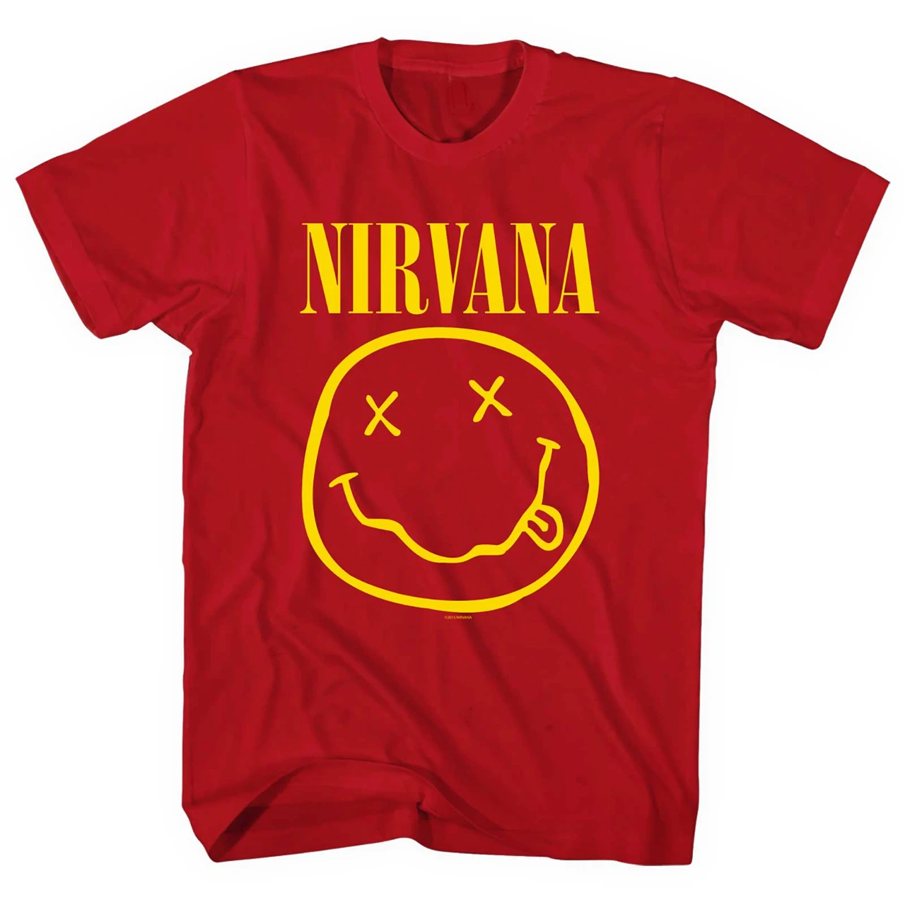 Official Nirvana Inverse Smiley Logo T-Shirt - Unisex Band Tee In Yellow
