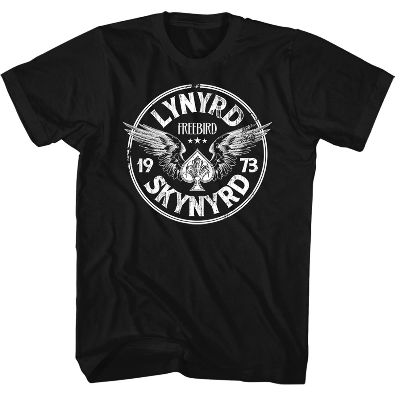 Lynyrd Skynyrd Unisex T-Shirt Freebird '73 Wings Black