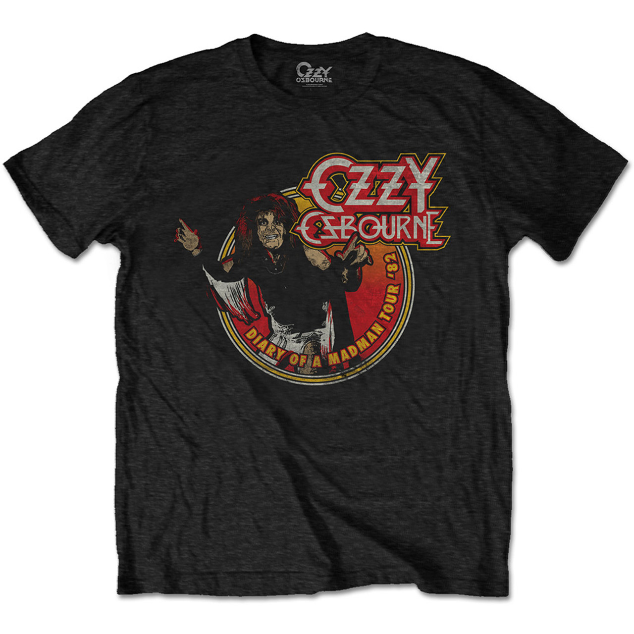Ozzy Osbourne Unisex T-Shirt Diary of a Mad Man Tour 1982
