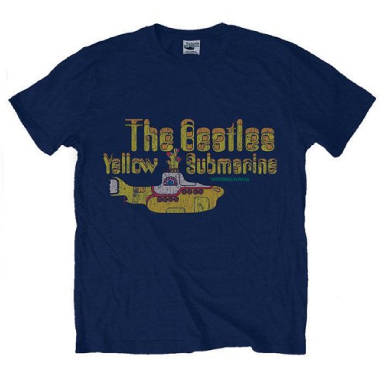 The Beatles Unisex T-Shirt Nothing is Real Navy