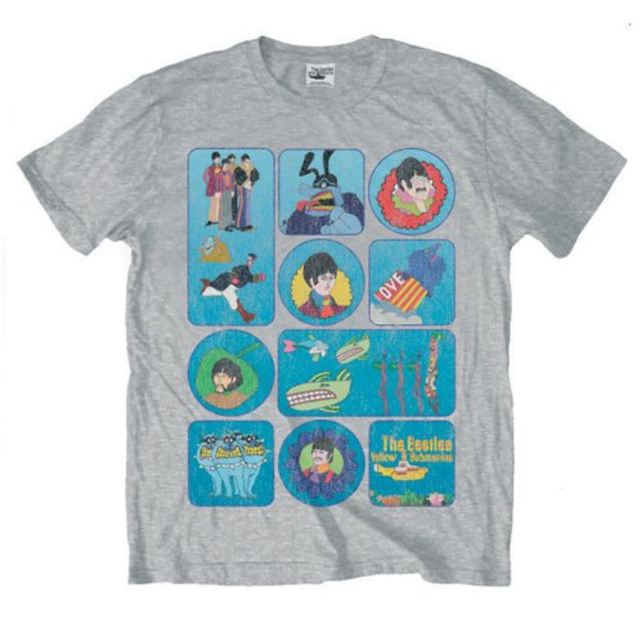 The Beatles Unisex T-Shirt Yellow Submarine Montage