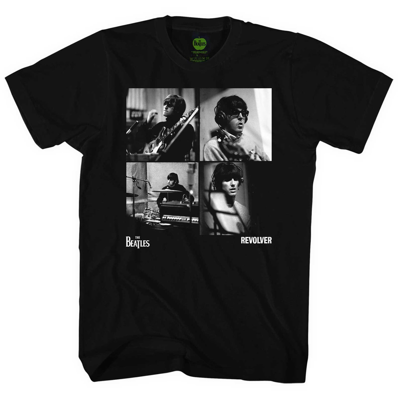 The Beatles Unisex T-Shirt Revolver Studio Shots Black