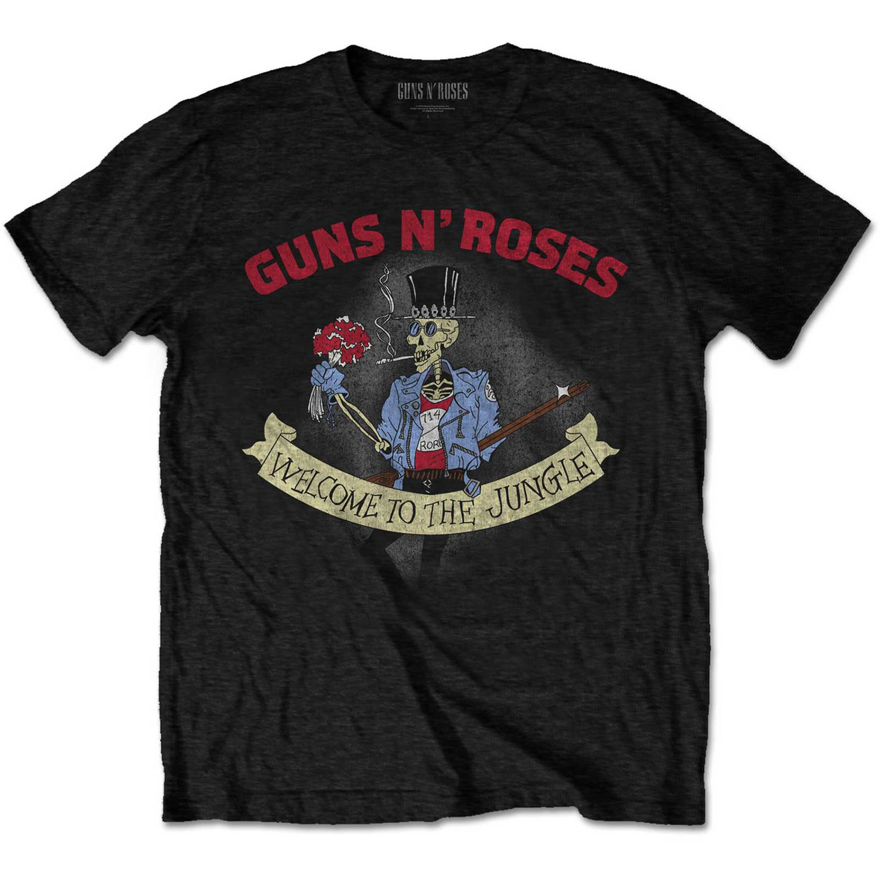 Guns N Roses Unisex T-Shirt Skeleton Vintage