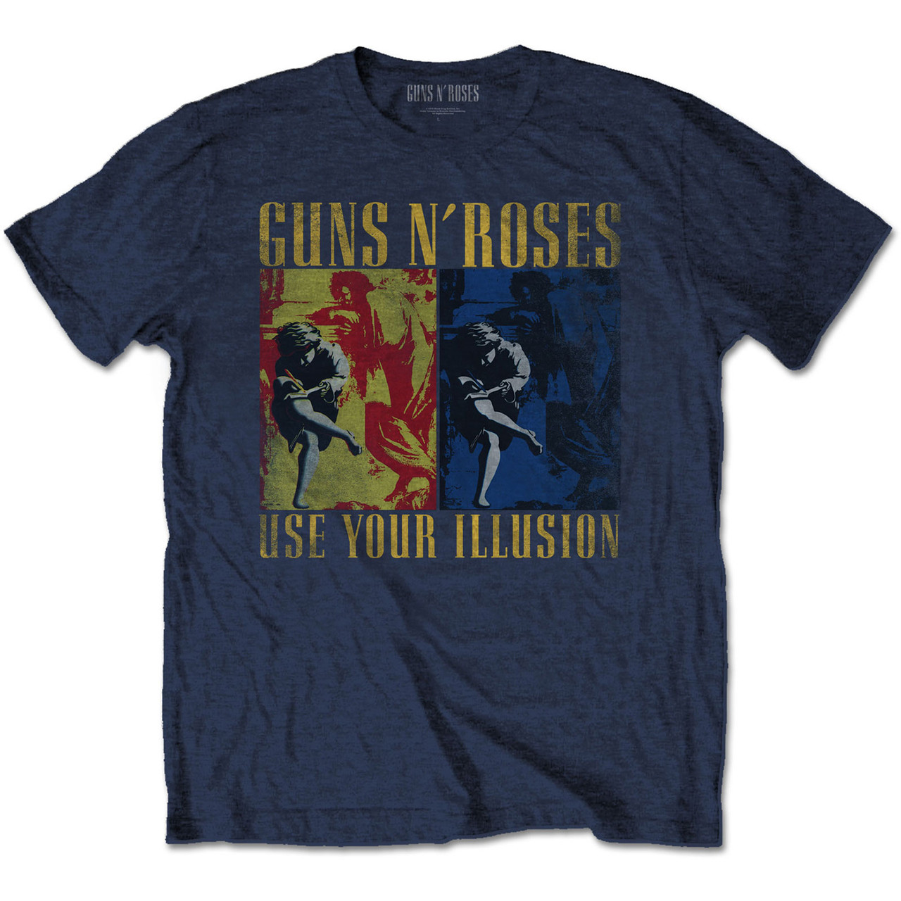 Guns N Roses Unisex T-Shirt Use Your Illusion Navy